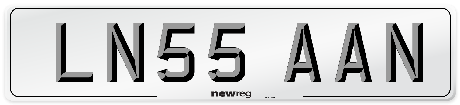 LN55 AAN Number Plate from New Reg